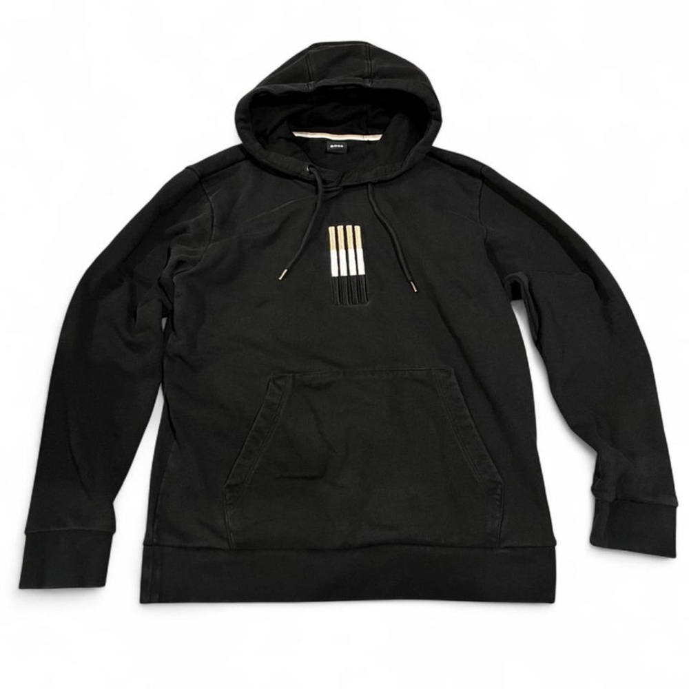 Mens Black BOSS Seeger 117 hoodie Size L